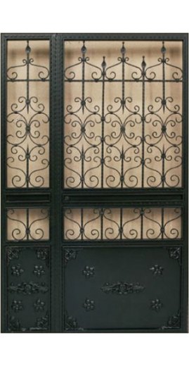 Wrought Iron & Blinds 8011